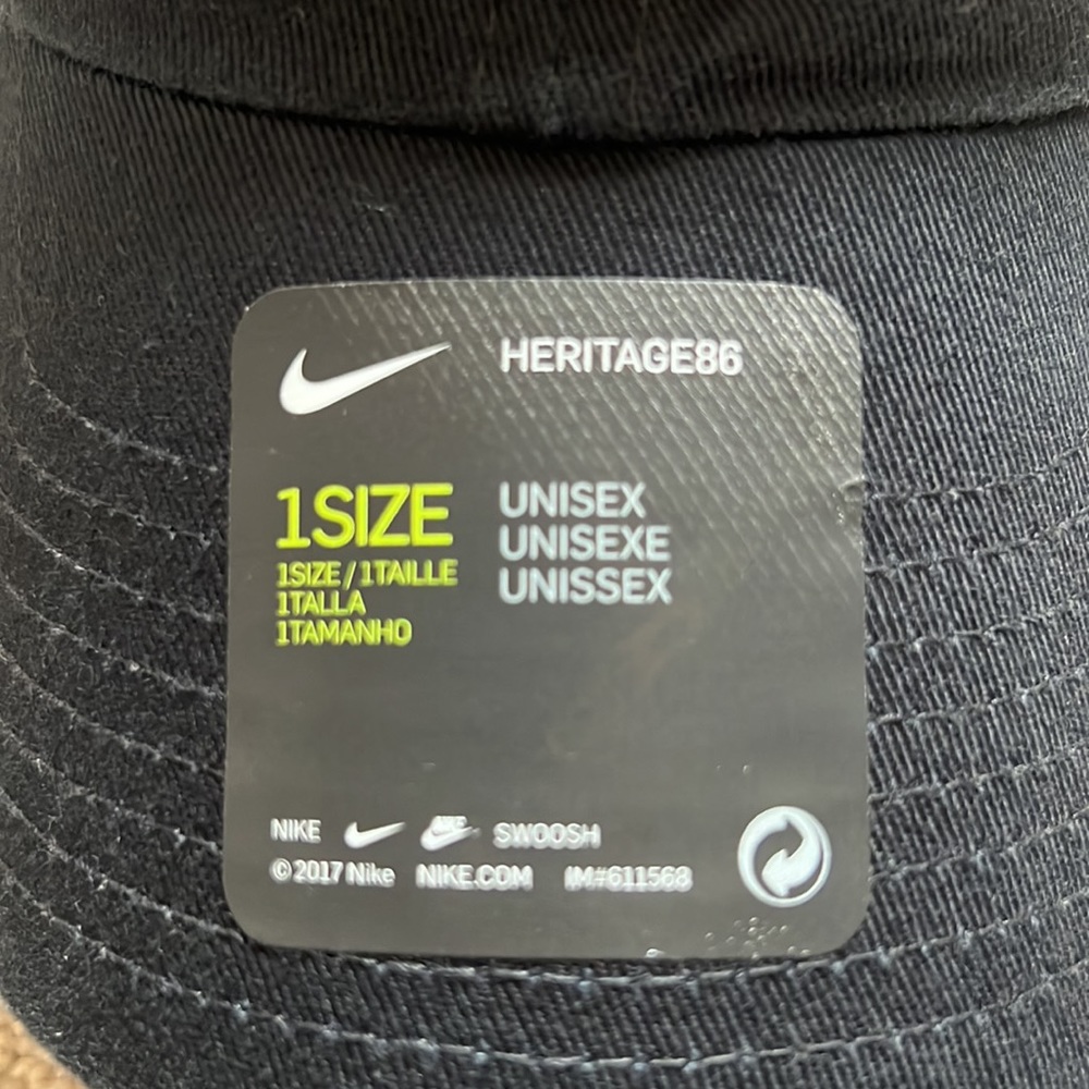Cincinnati Reds Nike Wordmark Heritage 86 Adjustable Hat - Black - Picture 6 of 7